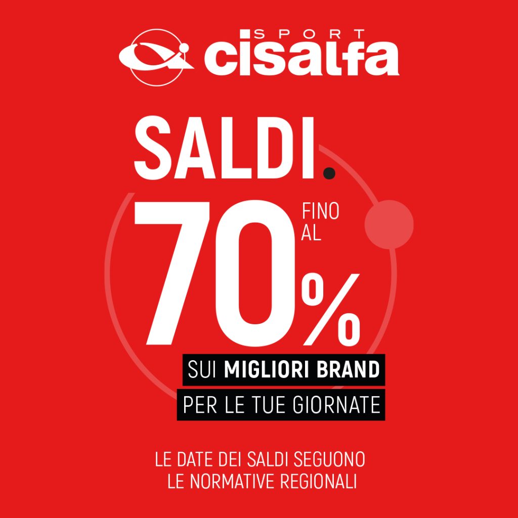 Saldi Cisalfa fino al 70%